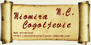 Miomira Cogoljević vizit kartica